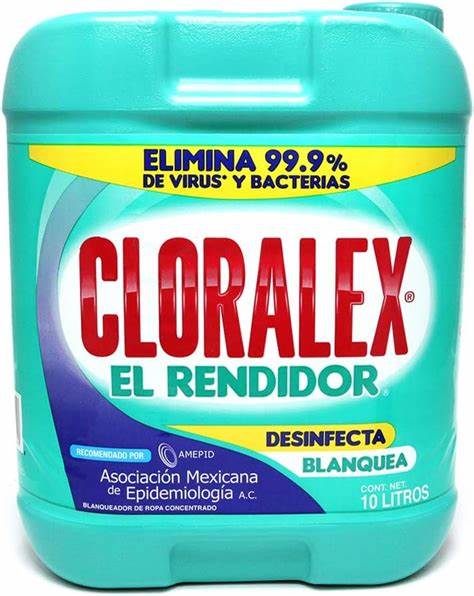 BLANQUEADOR LIQUIDO CLORALEX 10 LTS