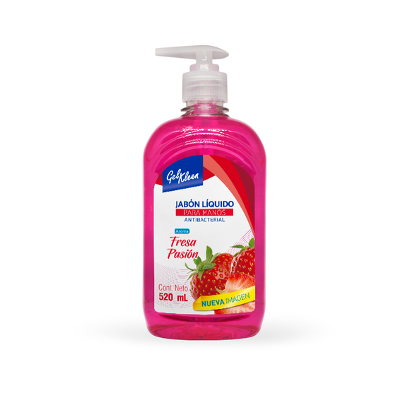 Jabon liquido para manos Gel Kleen antibacterial 520 ml con aplicador