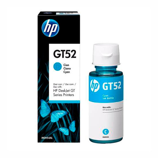 Tinta Cyan HP GT52 (M0H54AL) rendimiento aprox. 8,000 pags.